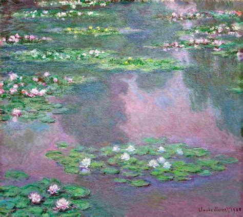 Water Lillies I - Claude Monet | Peinture nénuphars, Tableau monet, Monet