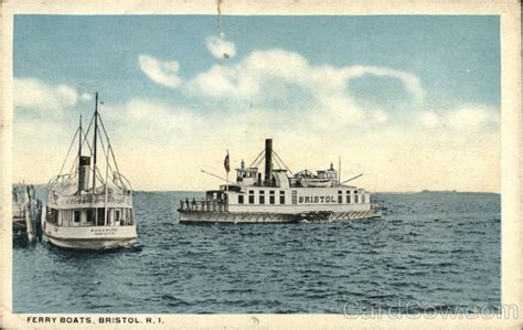 Ferry Boats Bristol, RI Postcard