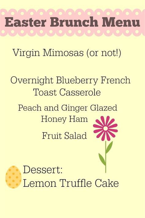 Easter Brunch Menu - RecipeGirl