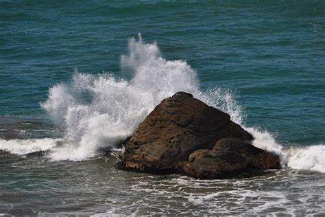 Waves Pounding Rock 3 Photograph by Margaret Doss - Pixels