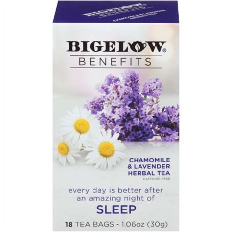 Bigelow® Benefits Sleep Chamomile & Lavender Caffeine Free Herbal Tea Bags, 18 ct / 1.06 oz ...