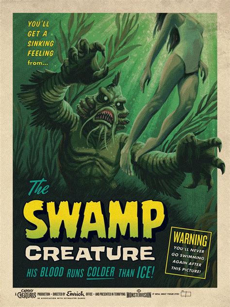 Campy Creatures - Swamp Horror | Swamp creature, Horror posters, Creature movie