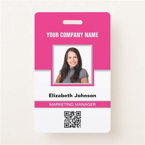 Custom Employee ID Cards. Customize it with your own text, profile photo, company logo and your ...