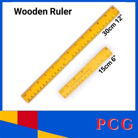 PEMBARIS KAYU / WOODEN RULER 15CM / 30CM | Shopee Malaysia