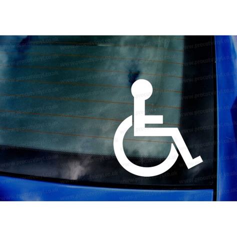 Disabled Car Sticker Decal Blue Badge Holder Notice Sign Disability Wheelchair