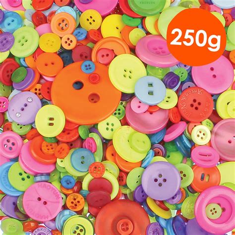 Plastic Buttons - 250g Pack | Buttons | CleverPatch - Art & Craft Supplies