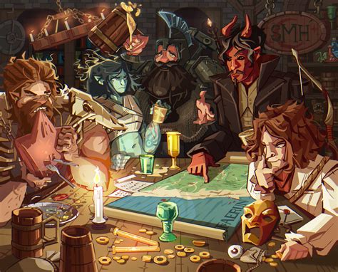 ArtStation - DnD tavern scene