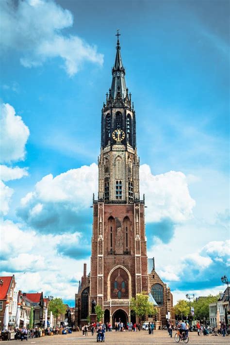 Delft. Old Church With A Bell Tower. Editorial Image - Image of christian, antique: 77494365