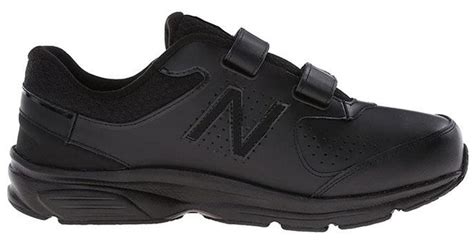 New Balance Leather S Velcro Wide Fit Mw411hk2 Trainers in Black for ...