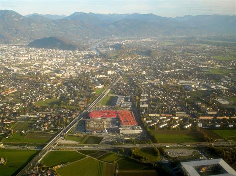 Salzburg seen on takeoff from Salzburg Airport in Austria image - Free ...