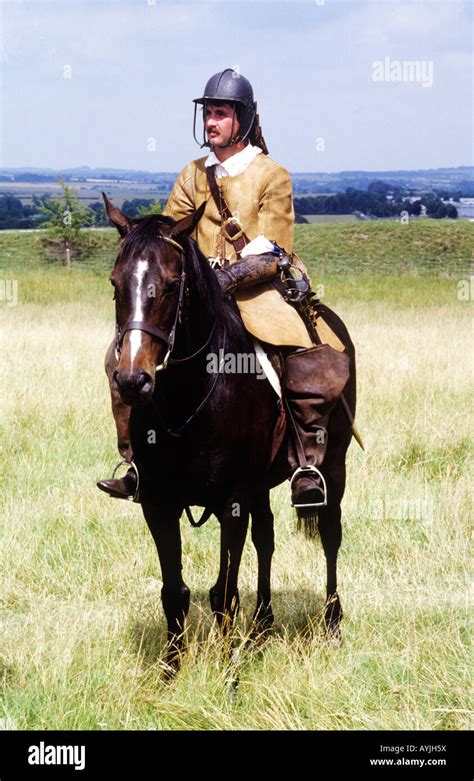 English Civil War Cavalry soldier cavalryman Cromwellian horse Stock Photo, Royalty Free Image ...