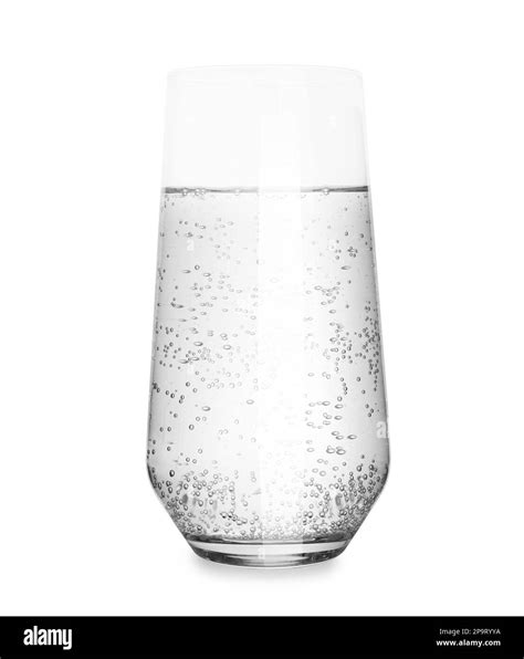 Glass of soda water isolated on white Stock Photo - Alamy
