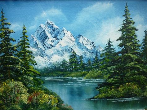 image (1024×768) | Mountain landscape painting, Landscape art painting ...