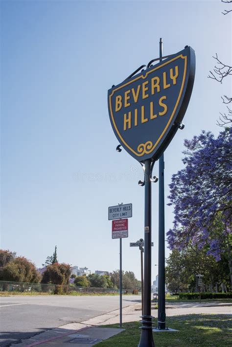 Beverly Hills sign editorial stock photo. Image of label - 94422738