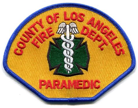 LOS ANGELES COUNTY FIRE DEPT. PARAMEDIC | Fire badge, Paramedic, Fire ...