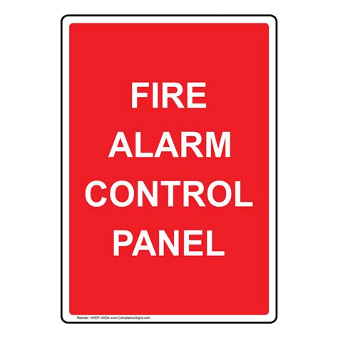 Fire Alarm Control Panel Sign NHE-16504Tri Fire Safety / Equipment