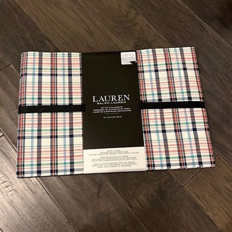 Ralph Lauren | Dining | Ralph Lauren Table Placemats X 6 Mats New Plaid ...