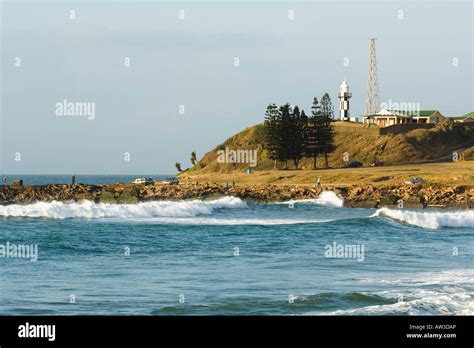 Port Shepstone Lighthouse and cellphone mast - old and new juxtaposed Stock Photo - Alamy