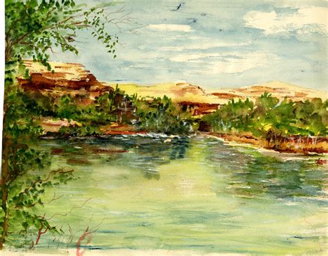 [Jordan River Painting #2] - The Portal to Texas History