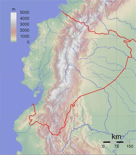 厄瓜多尔地形图 - 厄瓜多尔地图 - 地理教师网