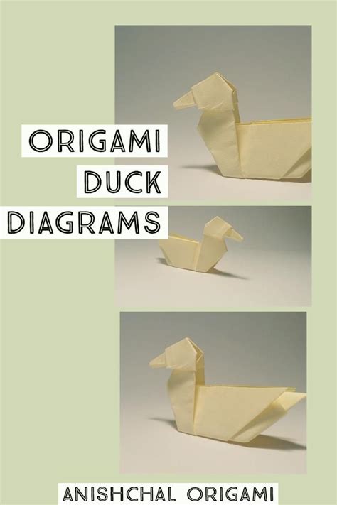 Origami Duck Diagrams - AOrigamiDesign [Video] [Video] | Origami duck, Origami, Origami easy