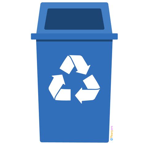 FREE Blue Recycle Bin Clipart (Royalty-free) | Pearly Arts