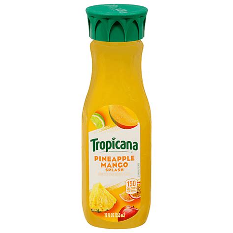 Tropicana Pineapple Mango Splash Drink 12 fl oz | Juice and Drinks | Lees