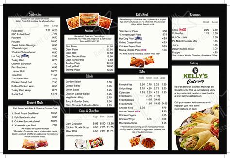 Menu at Kelly's Roast Beef fast food, Medford, 35 Revere Beach Pkwy