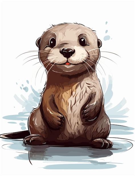 Premium Vector | Sea otter vector art