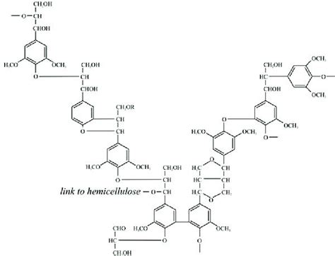 Lignin chemical structure [36]. | Download Scientific Diagram