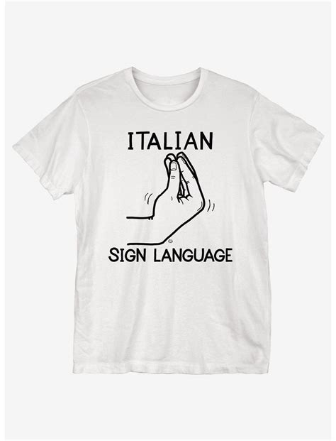 Italian sign Language T-Shirt - WHITE | Hot Topic