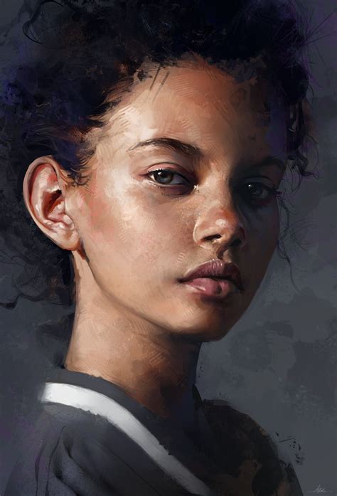 Portrait Colour Study by Aaron Griffin on ArtStation. | Acrylic portrait painting, Portrait art ...