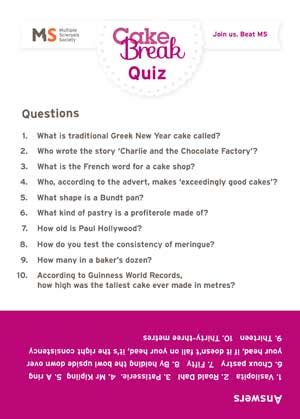 Cake quiz | Cake Break | MS Society