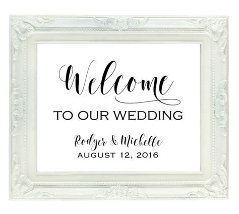 Custom Wedding Welcome Sign Welcome To Our Wedding Sign with | Etsy ...