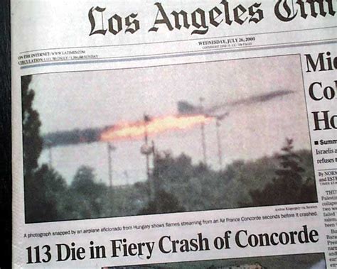 Crash of the Concorde in 2000.... - RareNewspapers.com