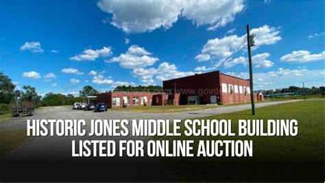 Historic Jones Middle School building listed for online auction — Neuse News