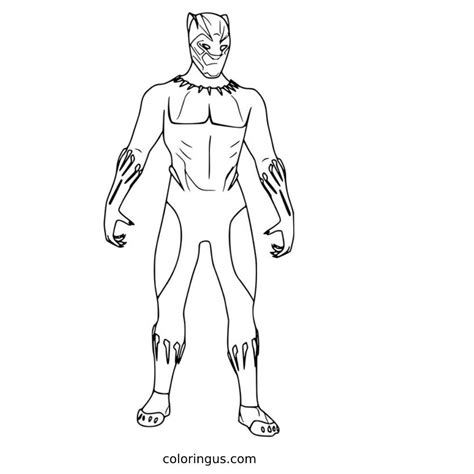 Avengers Black Panther Coloring Page