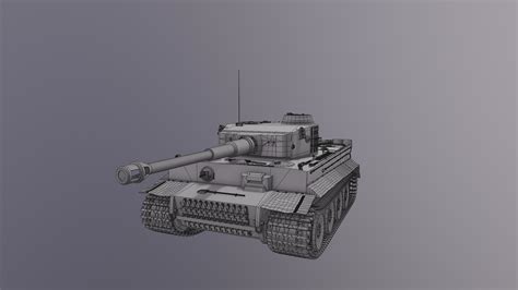 Tiger H1 Tank - 3D Model by Kostiantyn Chudak