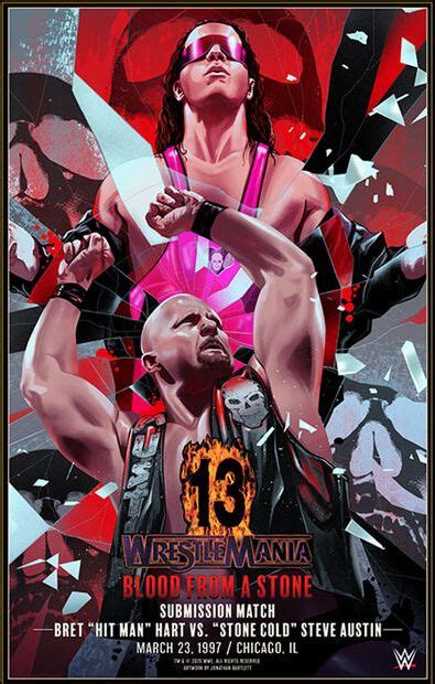 WrestleMania 13: Stone Cold Steve Austin Vs Bret Hart Poster | lupon.gov.ph