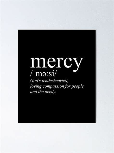 "Mercy Definition Bible Verse" Poster for Sale by BC-design | Redbubble