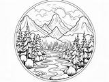Wilderness Coloring Adventure  Page sketch template