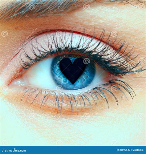 Heart in the pupil stock image. Image of pretty, closeup - 36898543