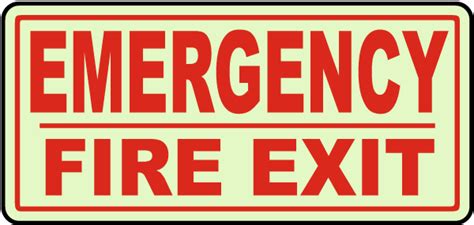 Emergency Fire Exit Sign A5143 - by SafetySign.com