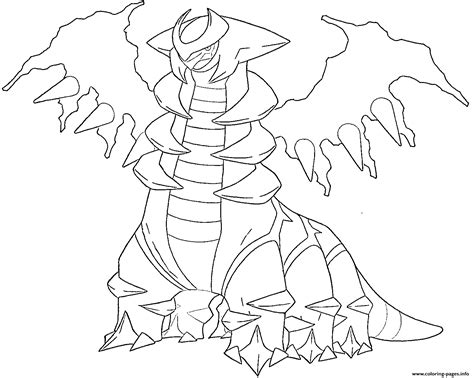 Giratina Generation 4 Coloring page Printable