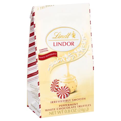 Lindt Lindor Holiday White Peppermint Truffles, Oz ...