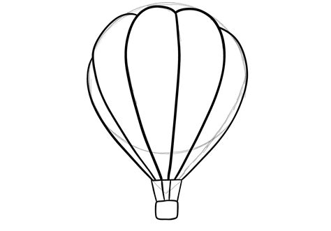 Hot Air Balloon Easy Drawing