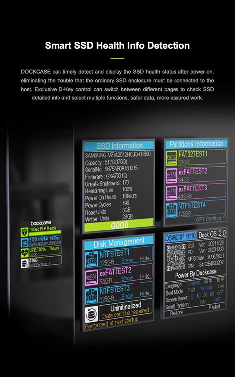 Dockcase 10s PLP Smart M.2 NVMe SSD Enclosure