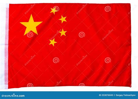 Close Up of Red Flag of China Stock Image - Image of country ...