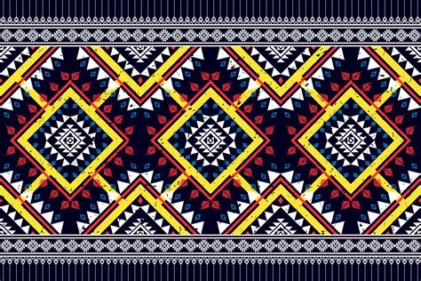 Geometric ethnic seamless pattern design. Aztec fabric carpet mandala ornament chevron textile ...