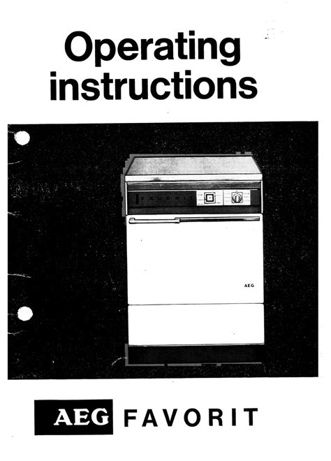 AEG FAVORIT OPERATING INSTRUCTIONS MANUAL Pdf Download | ManualsLib